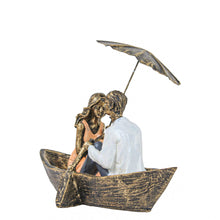 Load image into Gallery viewer, TIED RIBBONS Valentine Gift for Girlfriend Boyfriend Husband Wife Girls Boys Birthday Wedding Anniversary Romantic Boat Couple Showpiece for Home Decor Living Room Table,23 Cm,5 Cm,Gold
