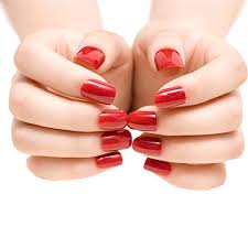 Dark Red Shade Medium Length Plain Nail Art Artificial/Fake Press on Nails for Girls and Women