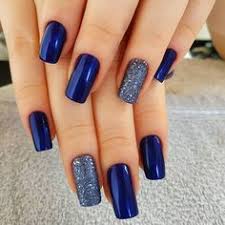 Dark Blue Nail Art Press On/ Fake Nails - Readymade /Ready to wear - for Girls and Women