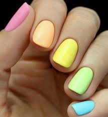 Cool Multicolor Square Readymade Nail Art Artificial/Fake Press on Nails for Girls and Women