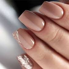 Rich Light Chocolate Glitter Look Sober Readymade Nail Art Artificial/Fake Press on Nails for Girls and Women