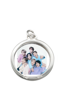 BTS Group Locket , Locket with BTS Group Photo, BTS Group Pendant Locket with Chain