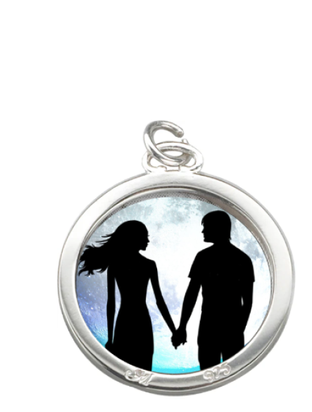 Couple Locket , Locket with Couple Photo, Couple Pendant Locket with Chain , Love Locket