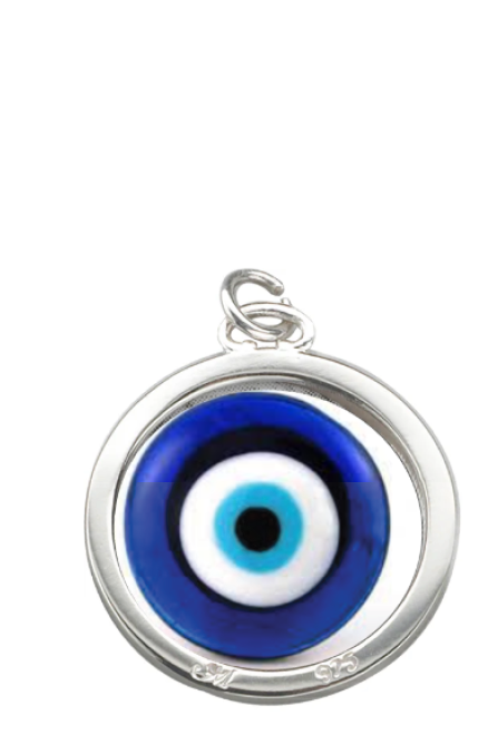 Evil Eye Locket , Locket with Evil Eye Photo, Evil Eye Pendant Locket with Chain