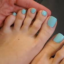 Toe Press On Nails - Light Blue