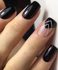 Black Nail Art  Press On/ Fake Nails - Readymade /Ready to wear - for Girls and Women