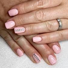 Nude Shade Short length Stone Work Nail Art Artificial / Fake Nails / Press on Nails for Girls and Women