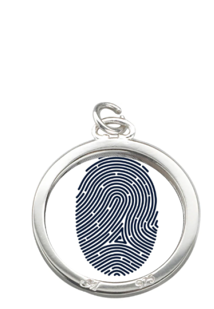 Fingerprint Locket , Locket with Fingerprint Photo, Fingerprint Pendant Locket with Chain