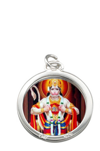 Anjaneya Locket , Locket with Hanuman Ji Photo, Bajrangbali Pendant Locket with Chain