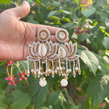 Load image into Gallery viewer, Bhavya&#39;s Earring making Kits, DIY Earring making, Fabric Earring Making Kit, Beaded Earring Making Kit
