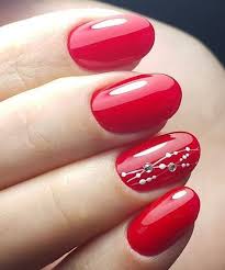 Red wedding nails for Bride - Readymade Nail Art Artificial Nails for Girls and Women