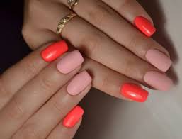 Light Pink with Red Nail Art Artificial / Fake Nails / Press on Nails for Girls and Women