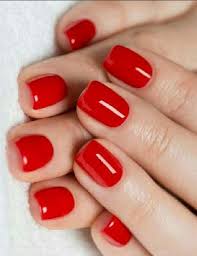 Medium Length Red Nail Art Artificial / Fake Nails / Press on Nails for Girls and Women