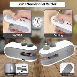Portable Sealing Machine, Mini Sealing machine for Kitchen, Mini Packet Closing Machine, Rechargeable , BNA