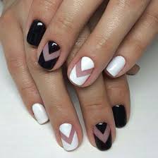 Black White Tiles Readymade Nail Art Artificial/Fake Press on Nails for Girls and Women