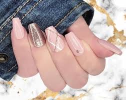 Premium Party Wear Net Art Artificial / Fake Nails / Press on Nails for Girls and Women