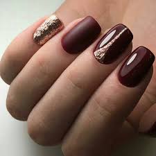 Brown with Glitter Nail Art Press On/ Fake Nails - Readymade /Ready to wear - for Girls and Women