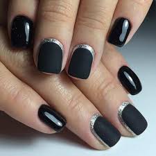 Black with Border Nail Art Press On/ Fake Nails - Readymade /Ready to wear - for Girls and Women