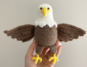 Bhavya's Crocheted Eagle Making DIY Crochet Kit, Crochet Material Kit with Yarn, Crochet Needles, Tools & Accessories, Crochet Kit Starter, Crochet Beginners Kit, Crochet Tutorial, Yarn Craft Kits for Adults, Handmade Craft