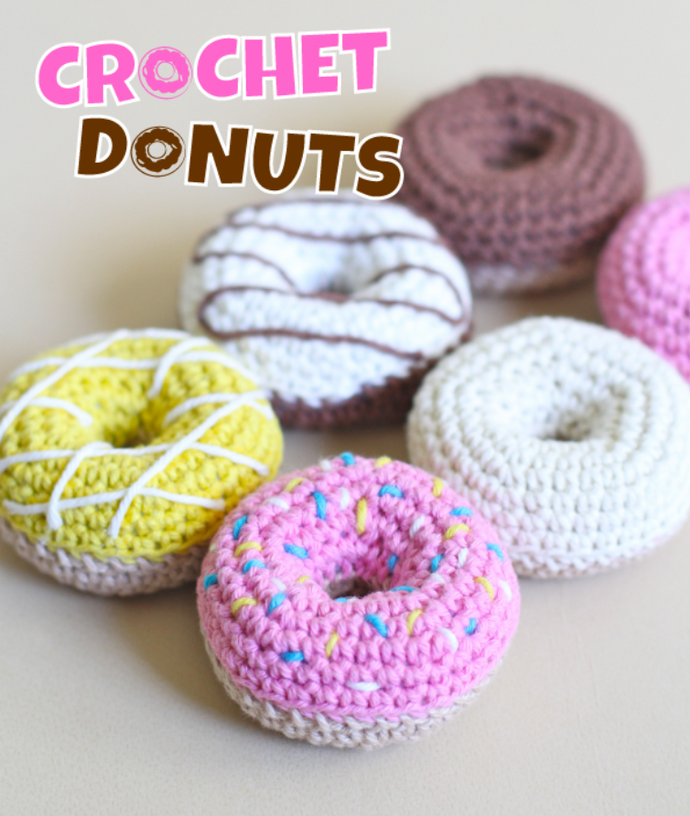 Bhavya's Crocheted Donut Making DIY Crochet Kit, Crochet Material Kit with Yarn, Crochet Needles, Tools & Accessories, Crochet Kit Starter, Crochet Beginners Kit, Crochet Tutorial, Yarn Craft Kits for Adults, Handmade Craft