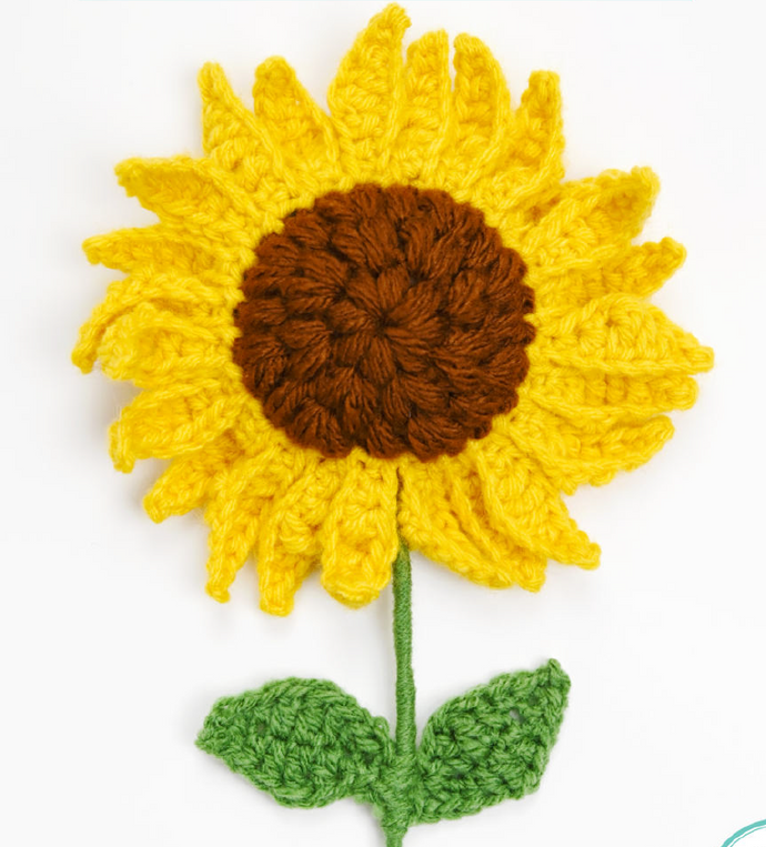 Bhavya's Crocheted Sunflower Making DIY Crochet Kit, Crochet Material Kit with Yarn, Crochet Needles, Tools & Accessories, Crochet Kit Starter, Crochet Beginners Kit, Crochet Tutorial, Yarn Craft Kits for Adults, Handmade Craft