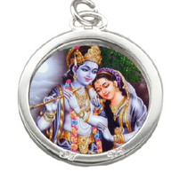 Load image into Gallery viewer, Locket With Photo, Locket With Laxmi Ji Photo, Locket with Radhe Photo, Locket with Shiva Photo, Locket With Premanand Maharaj Photo, Locket with God Goddess Photo, Locket With Radha Name, Custom Silver or Golden Locket
