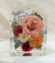 Load image into Gallery viewer, Resin Wedding Block , Arch Resin Block Wedding Floral Preservation | Flower Preservation | Bridal Bouquet Preservation | Resin Floral Arch
