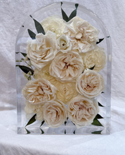 Load image into Gallery viewer, Resin Wedding Block , Arch Resin Block Wedding Floral Preservation | Flower Preservation | Bridal Bouquet Preservation | Resin Floral Arch
