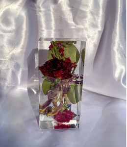 Resin Flower Block, Resin Flower Preservation for Bouquet , Varmala and Garland Preservation, Flower Preservation