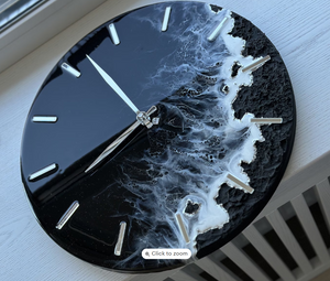 Resin Clock, Resin Art Clock, Handmade Resin Wall Clock, Customized Resin Clock - Design 2