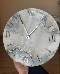 Resin Clock, Resin Art Clock, Handmade Resin Wall Clock, Customized Resin Clock - Design 12