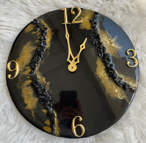 Resin Clock, Resin Art Clock, Handmade Resin Wall Clock, Customized Resin Clock - Design 7