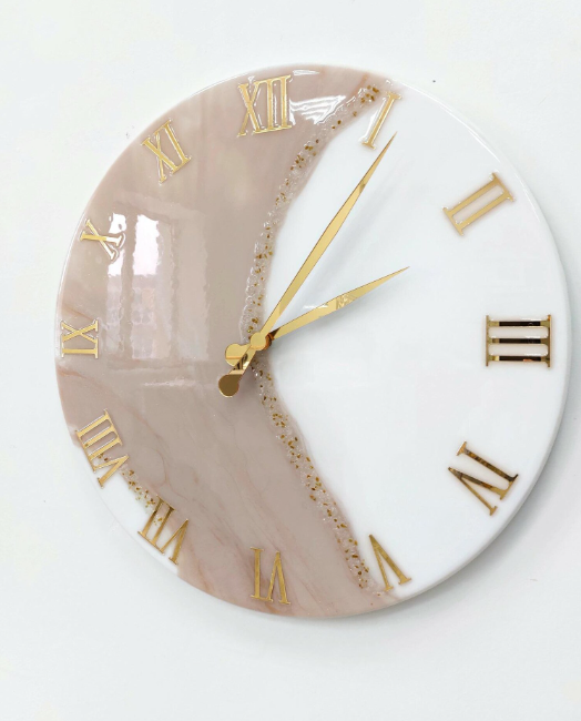 Resin Clock, Resin Art Clock, Handmade Resin Wall Clock, Customized Resin Clock - Design 11