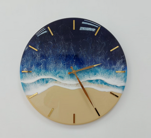Resin Clock, Resin Art Clock, Handmade Resin Wall Clock, Customized Resin Clock - Design 10