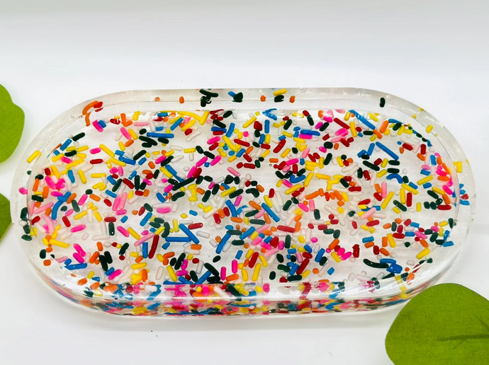 Small Customized Resin Tray ,Oval Resin Tray, Candy Vanity Tray, Decorative Tray, Trinket Tray, Catch All Tray