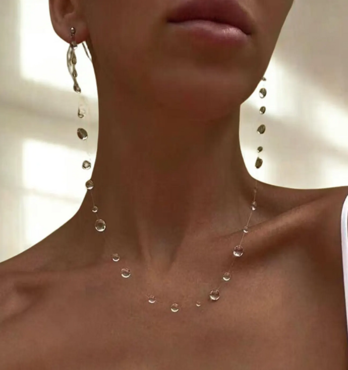 Handmade Resin Dewdrop Earrings - Handmade One-Piece Dew Rain Earrings for Wedding,