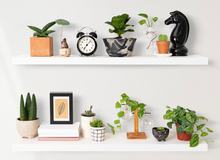 Load image into Gallery viewer, Modern White Floating Shelf, Custom Size Floating Shelf with Bracket, Wood Floating Shelf for Kitchen Bathrooom, Gift for Home
