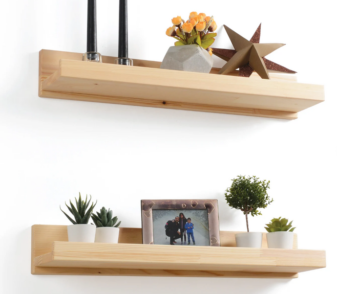 Modern Floating Picture Ledge Shelf | Wooden Photo Ledge Floating Shelf | Nursery Photo Shelf Bookshelf