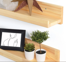 Load image into Gallery viewer, Modern Floating Picture Ledge Shelf | Wooden Photo Ledge Floating Shelf | Nursery Photo Shelf Bookshelf
