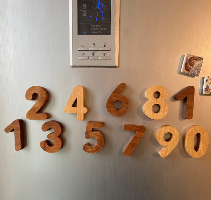 Wooden Numbers for Learning, Kids Wooden Premium Quality handmade hardwood numbers - Numbers wooden 0-9 , Big Size wooden numbers