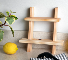 Load image into Gallery viewer, Small Wood Shelf, Mini Spice Rack, Handmade Kitchen Storage Shelves, Decorative Countertop Decor, Angled Shelf, Compact Wooden Organizer
