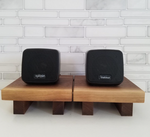 Small Walnut Wood Square Risers for Plants, Candles and Collectibles (Set of 2), Wooden handmade Small Paata