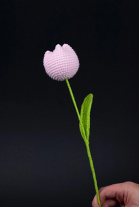 Handmade Crochet Tulip- Pack of 1 - (Select your Color), woolen Tulip for gift