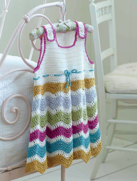 Kids Crochet Tunic Dress , Summer tunic dress, DIY Crochet Kit Yarn, Crochet Material Kit with Yarn, Crochet Needles, Tools & Accessories, Crochet Kit Starter