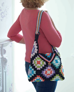 Crocheted Diamond granny bag making DIY Kit, DIY Crochet Kit Yarn, Crochet Material Kit with Yarn, Crochet Needles, Tools & Accessories, Crochet Kit Starter,  Craft Kits for Adults