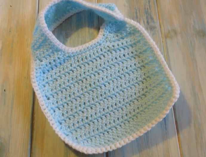 New Born Baby Crochet Bib, Crochet Bib making Kit with Video Instructions and DIY material