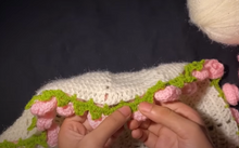 Load image into Gallery viewer, Crochet Rose Bouquet Blanket making Kit with Video Instructions and DIY material
