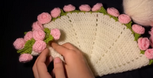Load image into Gallery viewer, Crochet Rose Bouquet Blanket making Kit with Video Instructions and DIY material

