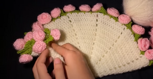 Crochet Rose Bouquet Blanket making Kit with Video Instructions and DIY material