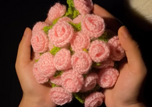 Load image into Gallery viewer, Crochet Rose Bouquet Blanket making Kit with Video Instructions and DIY material
